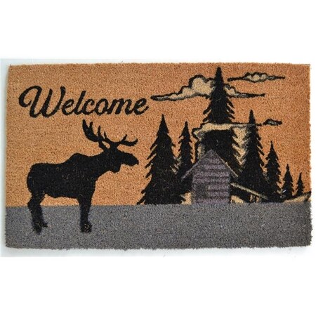 Imports Decor Inc Imports Decor 575PVC Rectangular Moose Silhouette Doormat 575PVC